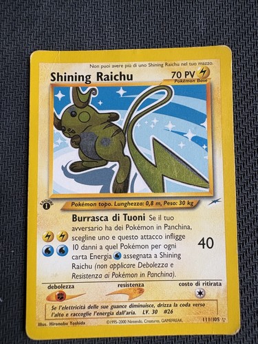 Pokemon shining raichu 111 105 - pokemon,