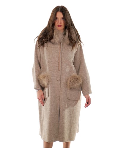 Cappotto cashmere lana beige - cappotto,
