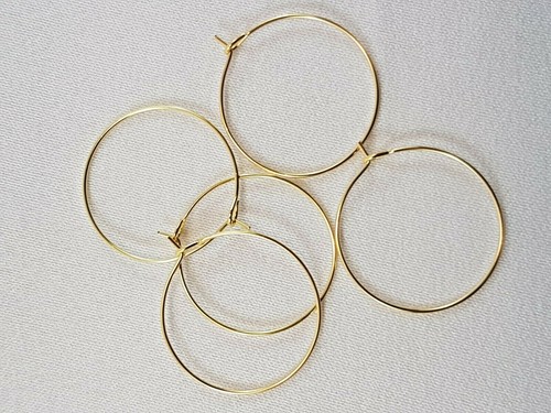 Orecchini cerchi charms vetro - orecchini,