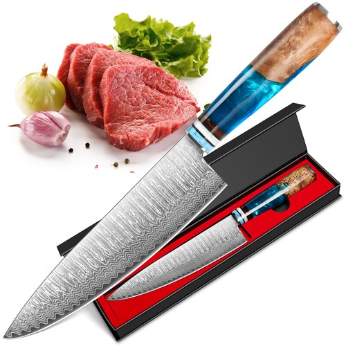 Coltello damascato pollici - 8,