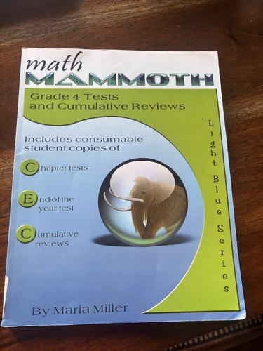 Math mammoth grade tests - mammoth, 4