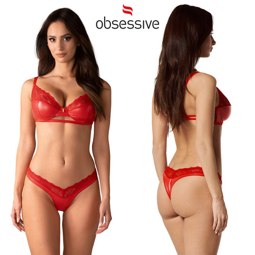 Set intimo rosso pezzi - rosso,