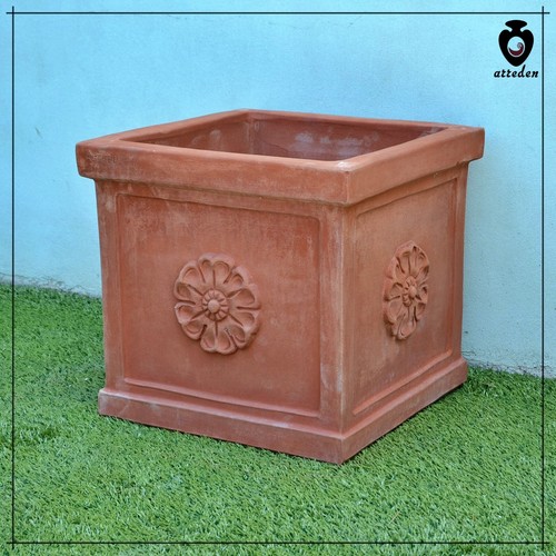 Vaso terracotta quadrato 50 - terracotta,