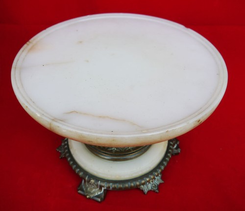 Antique bronze and alabaster - antique,
