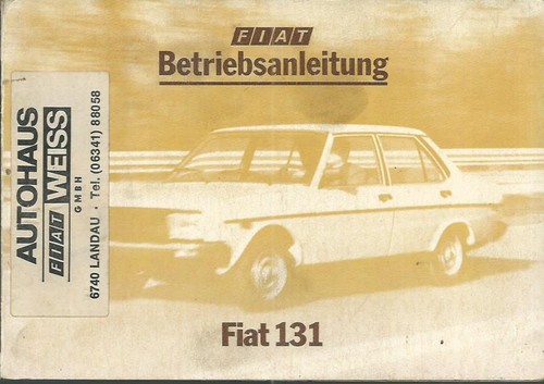 Fiat 131 manuale uso - fiat,