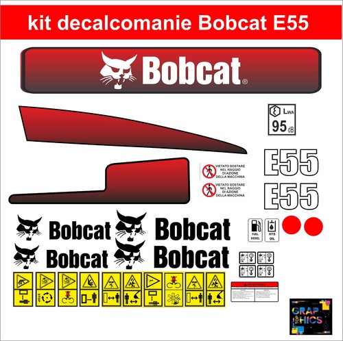 Bobcat e55 decalcomanie