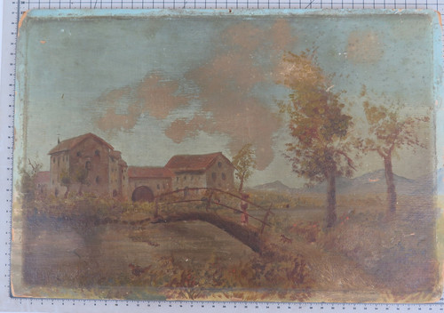 Quadro antico olio su - olio,