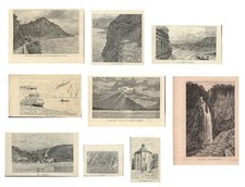 Stampe antiche lago como - lago, di