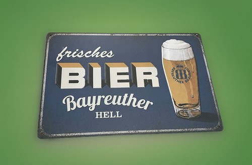 Insegna latta birra bayreuther - latta,