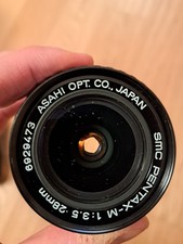 SMC Pentax M 28mm 1:3.5 obiettivo wide lens grandangolare asahi usato come nuovo