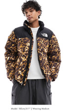 🔥The North Face Uomo 1996 Retro Giacca Nuptse Marrone Carbone/TNF Nero 700 Piumino