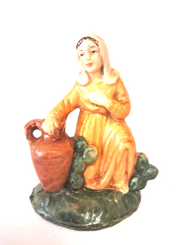 Statuina presepe donna con - donna,
