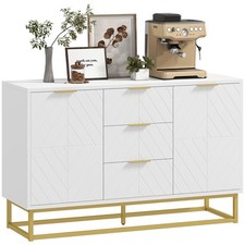 HOMCOM Credenza Moderna Bianca