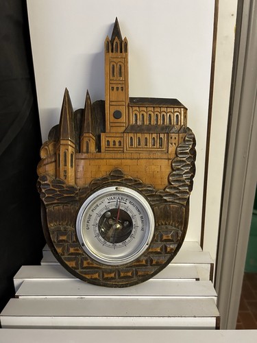 Vecchio barometro legno - in,