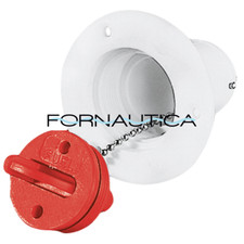 TAPPO IMBARCO CARBURANTE BENZINA BIANCO PER BARCA GOMMONE NAUTICA Ø 38 MM.