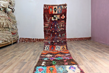 Runner berbero marocchino fatto a mano - 100% lana - 307 x 70 cm - pezzo unico