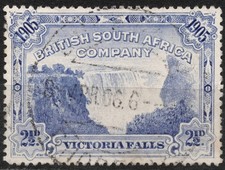 SG95 Sn#77 1905 21/2d British South Africa Company apertura Victoria Falls Bridge