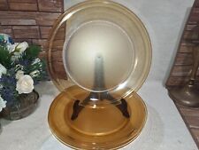 GUZZINI  4 SOTTOPIATTO PIATTO DIAM 26 NO VETRO GIALLO AMBRATO