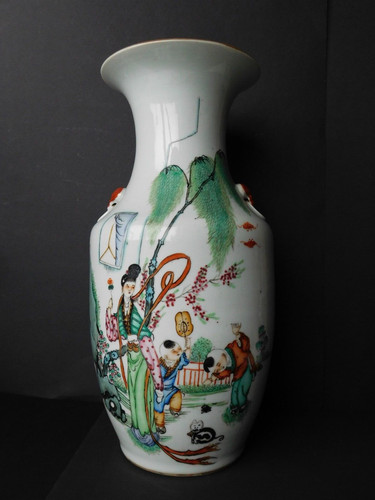 Vecchio vaso cinese porcelana - vecchio,
