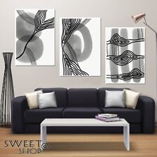 QUADRI MODERNI STAMPA SU TELA  ASTRATTI SFUMATURE ASTRATT0 BIANCO NERO INTERNI