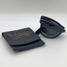 SUNGLASSES RAYBAN B&L FOLDING WAYFARER II VINTAGE USA FRAME FRANCE G15 WITH CASE