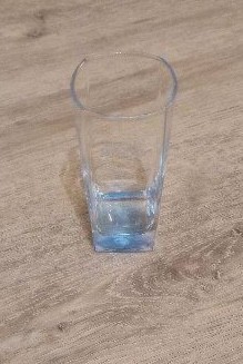 Vaso quadrato blu - quadrato, vetro