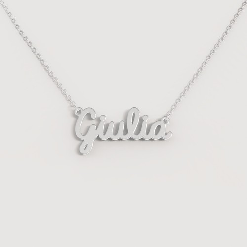 Collana nome donna acciaio - nome,