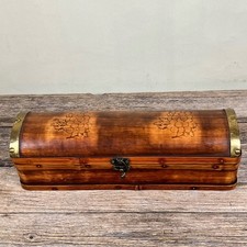 Scatola vintage legno e ottone