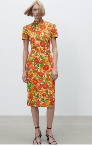 Abito zara vibrante jacquard - zara,