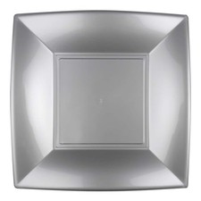 Piatti Dessert Nice Quadrati Colorati 25 pz PP Riciclabili Gold Plast | Feste