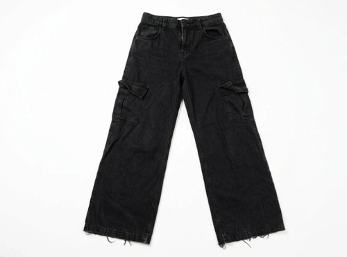 Jeans bershka gamba larga nero - bershka,