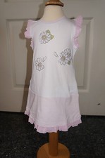 Abito Monnalisa bebe bianco/rosa 🌺 9 mesi 🌺NUOVO abito estivo 