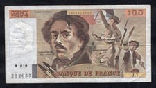 100 Francs Delacroix 1978 Etat