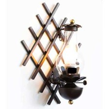 Wrought iron wall lamp sconce