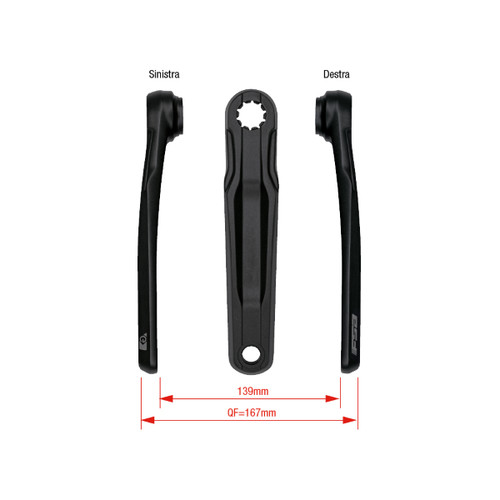 Coppia pedivelle bike 160mm - e-bike,