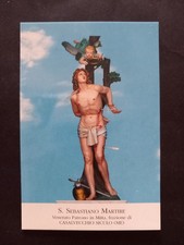 Santino originale holy card San Sebastiano Martire Patrono Mitta Casalvecchio