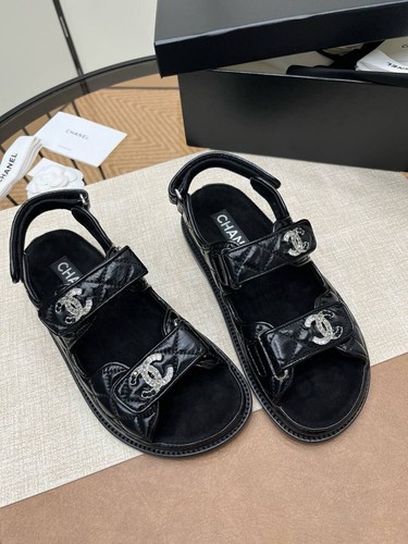 Sandali papà chanel neri - chanel, in
