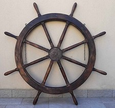 TIMONE MAXI in LEGNO ANTICATO ø 120 ARREDO MARINO CASA VACANZE RISTORANTI MARE