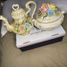 Brocca E Zuppiera Porcellana Capodimonte