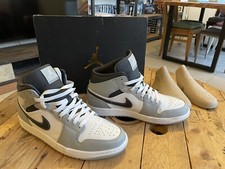 Nike Air Jordan 1 Mid Light Smoke Grey/White Anthracite 554724-078 Taglia 43