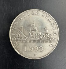 Prova 500 Lire 1957 Caravelle BANDIERE CONTROVENTO Riproduzione FAC SIMILE