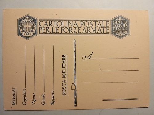 Cartolina postale per forze - postale,
