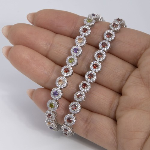 Bracciale tennis fiore - bracciale, a