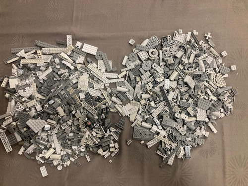 Lotto mattoncini lego - lego, grigi
