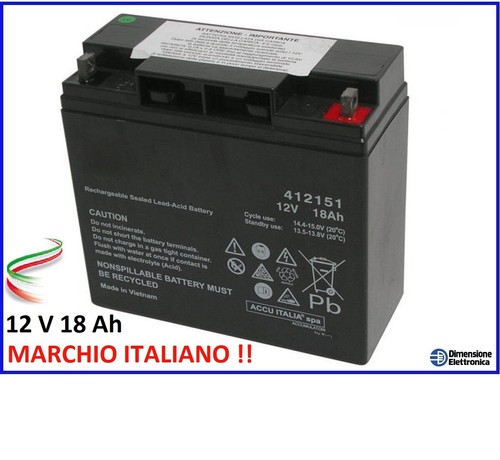 Batteria piombo 18 ah - al,