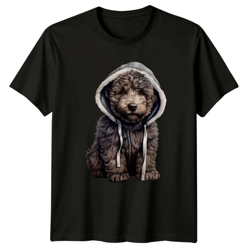 Fluffy dog felpa con - con, cappuccio