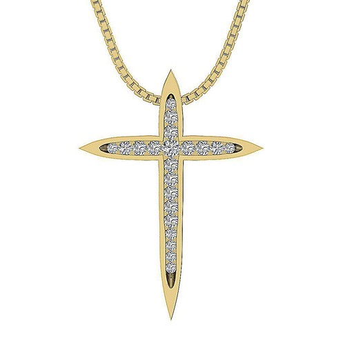 Collana ciondolo croce tonda - collana,