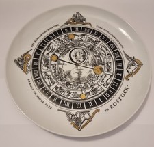 Wallendorf piatto da parete orologio astronomico Rostock antico rarissimo rarità 