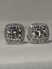 Moissanite Earrings 1 CT Total