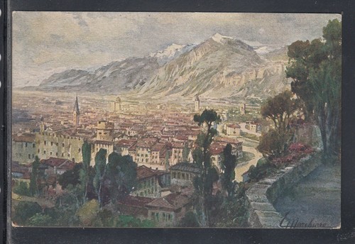Cartolina trento panorama - trento,